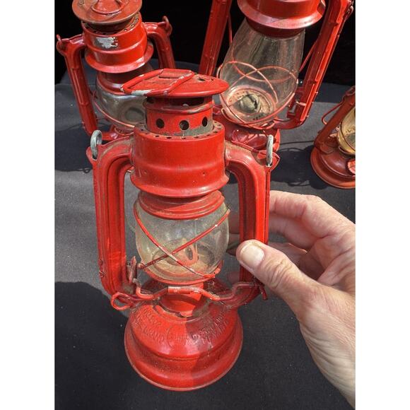 4 Nice VTG WINGED WHEEL Red Lanterns No. 350 & 500 Japan - Picture 6 of 13